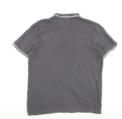 McKenzie Men's Grey Polo Shirt L Short Sleeve Logo