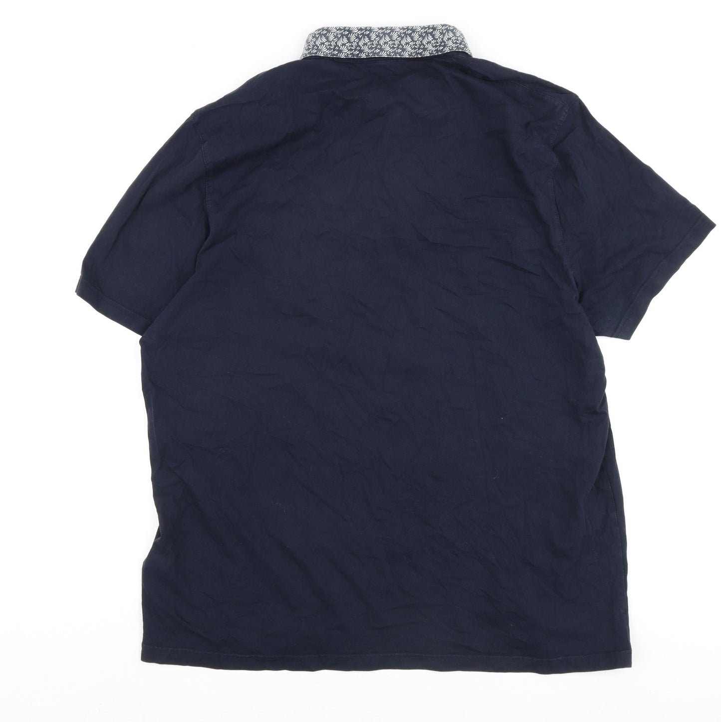 Ted Baker Men's Blue Polo, Size 6, Short Sleeve Classic