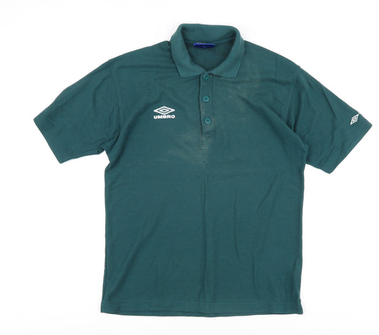 Umbro Men's Green Polo Shirt Size M