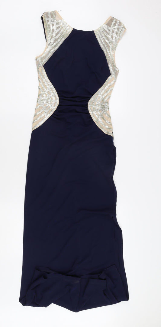 Lipsy London Women's Blue Bodycon Dress Size 10