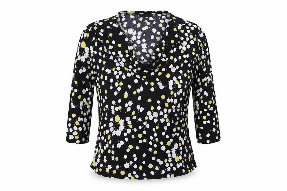 Womens UK Size M Precis Petite Black Wrap Blouse