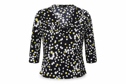 Womens UK Size M Precis Petite Black Wrap Blouse