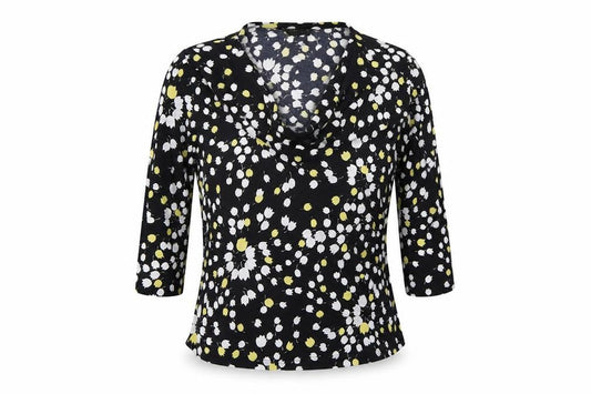 Womens UK Size M Precis Petite Black Wrap Blouse