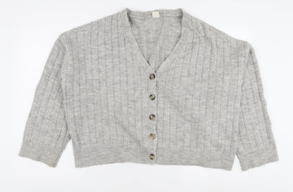 Womens UK Size L Urban Outfitters Grey Cardigan Jumper