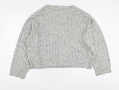 Womens UK Size L Urban Outfitters Grey Cardigan Jumper