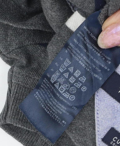 Tommy Hilfiger Men's Grey Striped Slim Fit Polo S