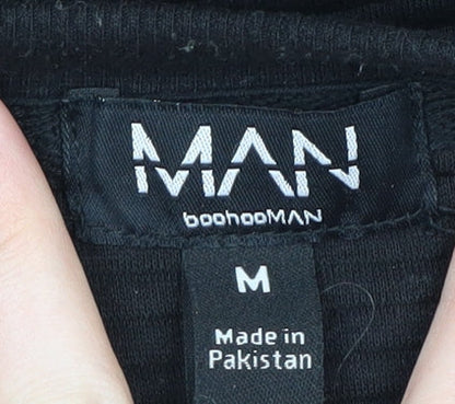 Mens UK Size M boohooMAN Black  T-Shirt