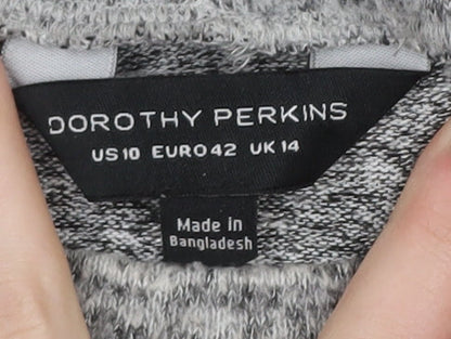 Dorothy Perkins Women’s Grey Knit Dress - Size 14