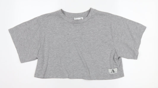 ASOS DESIGN Women's Grey Cropped T-Shirt, Size 8
