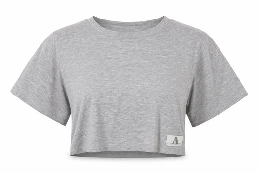 Womens UK Size 8 ASOS DESIGN Grey Cropped T-Shirt