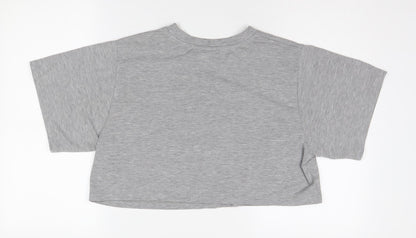 Womens UK Size 8 ASOS DESIGN Grey Cropped T-Shirt