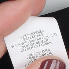 boohoo Women's Black Wrap Dress, Size 6, Long Sleeve