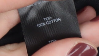 Womens UK Size S Topshop Black Basic T-Shirt