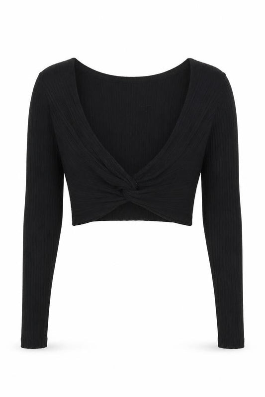 ASOS DESIGN Black Cropped Women's Knit Top