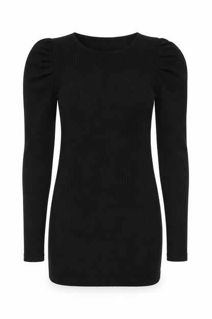 Pull&Bear Women's Black Bodycon Dress, Long Sleeve, Size S