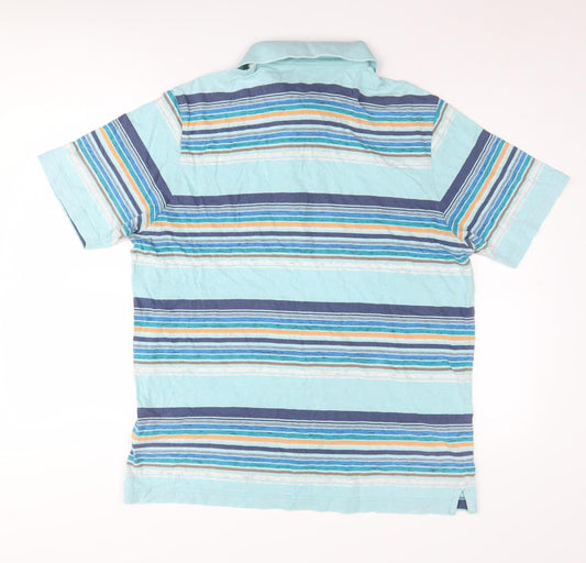 Marks and Spencer Men's Large Multicoloured Striped Polo