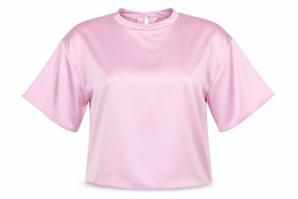 Womens UK Size 2XS Zara Pink Basic Blouse