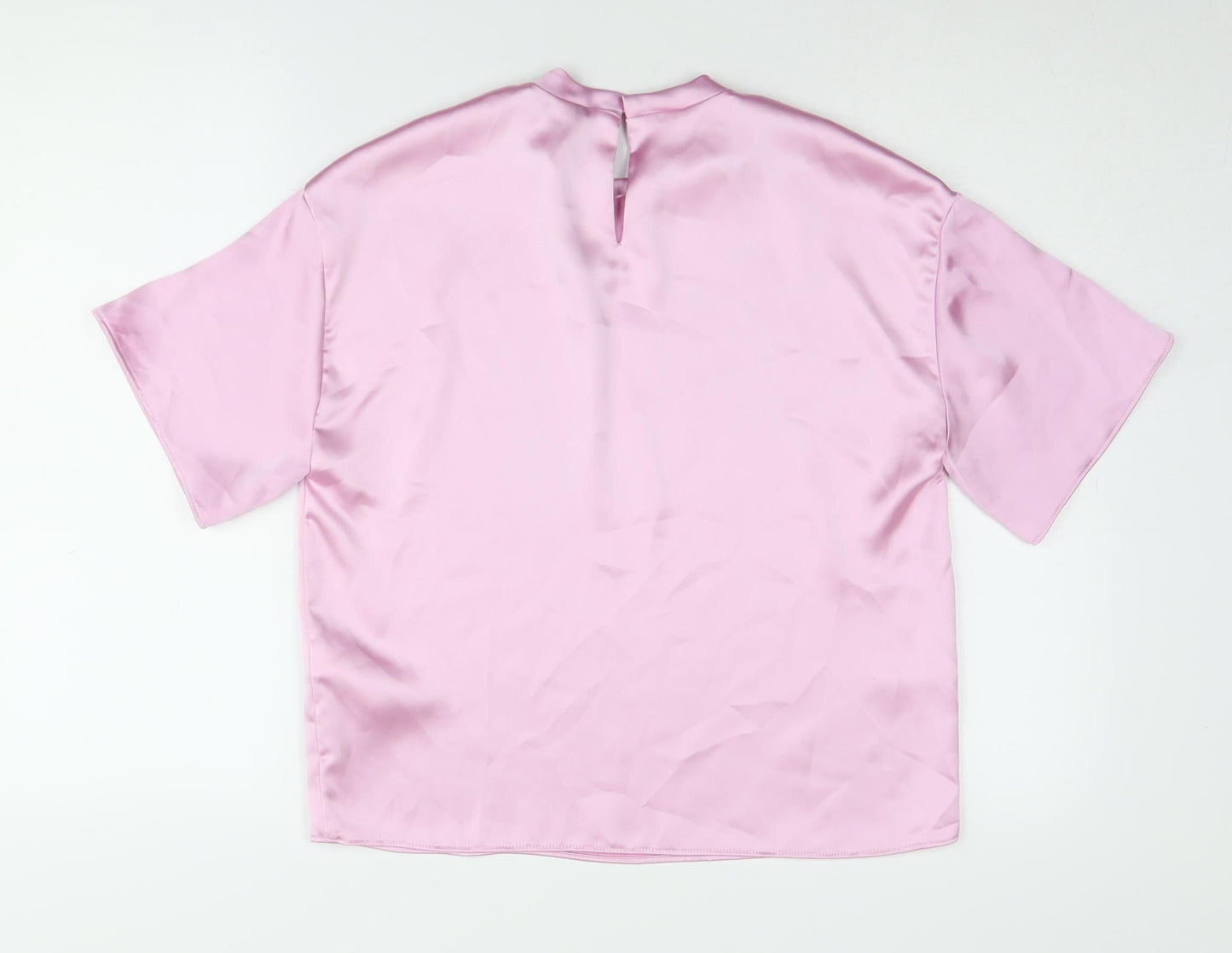 Womens UK Size 2XS Zara Pink Basic Blouse
