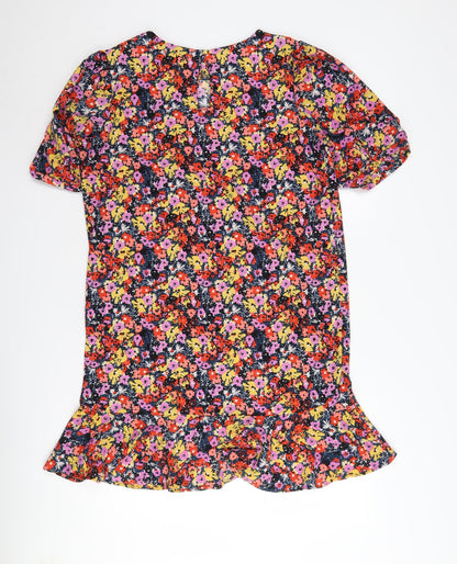 Next Women's Floral Short Sleeve Dress Size 12