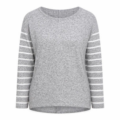 Next Women's Grey Striped Cardigan Size 8