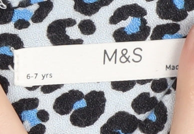 Marks and Spencer Girls Animal Print Dress 6-7 Years