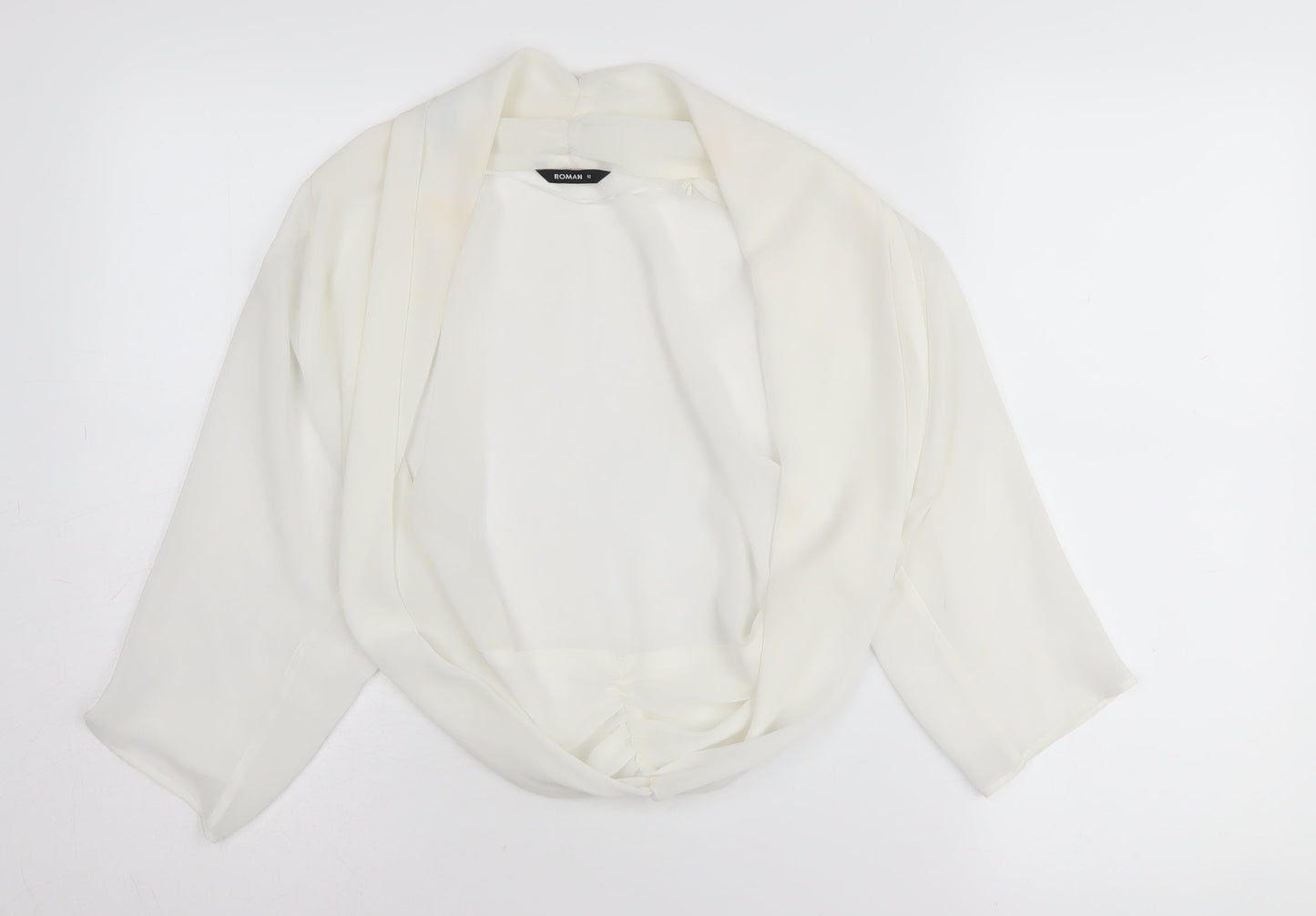Womens UK Size 12 Roman Ivory Cape Jumper