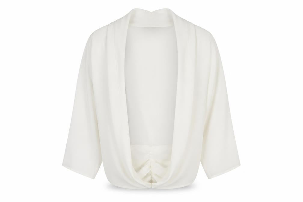 Womens UK Size 12 Roman Ivory Cape Jumper