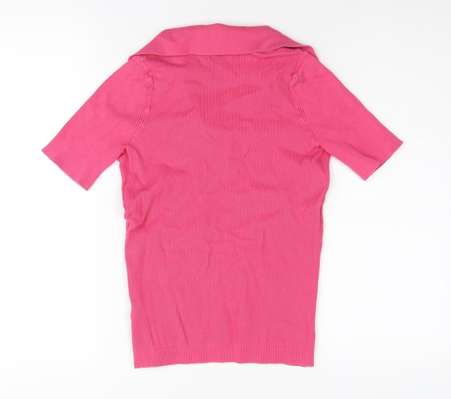 Womens UK Size S Marks and Spencer Pink Basic Polo