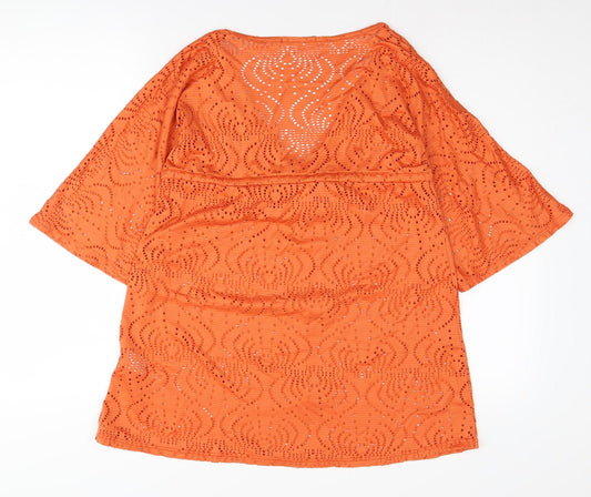 Womens UK Size 8 Atmosphere Orange Kimono Tunic