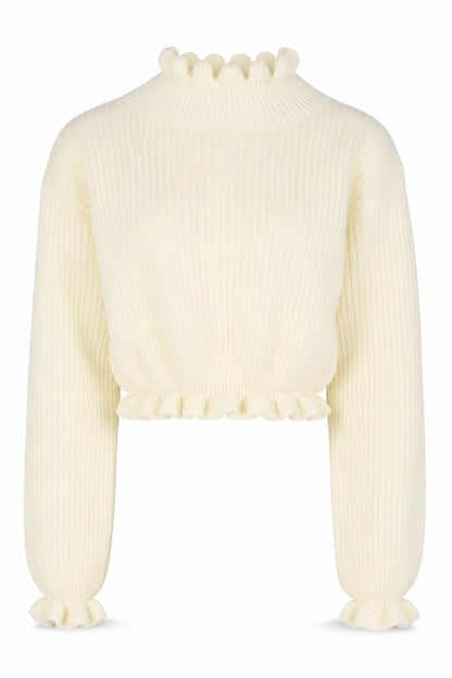 Womens UK Size S PRETTYLITTLETHING White Pullover Jumper