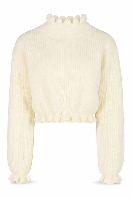 Womens UK Size S PRETTYLITTLETHING White Pullover Jumper
