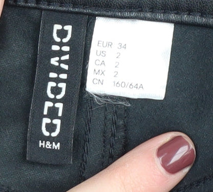 Womens UK Size 6 H&M Regular Fit  Black Trousers