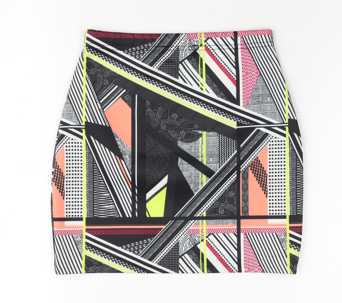 Miss Selfridge Women's Multicoloured Geometric Pencil Skirt UK 4