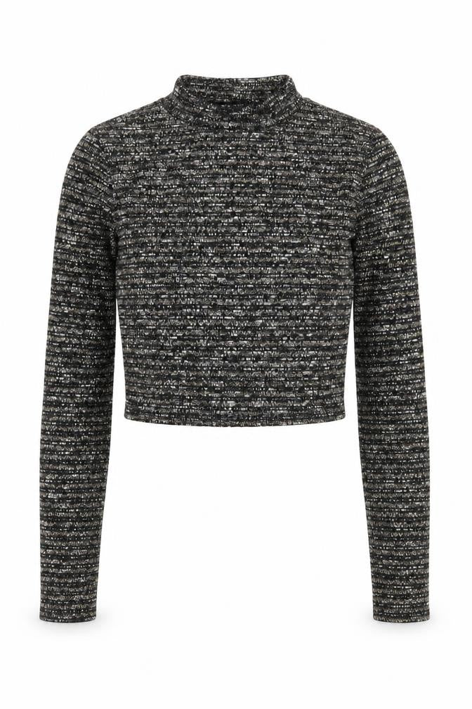 Womens UK Size 6 Missguided Black Cropped Blouse