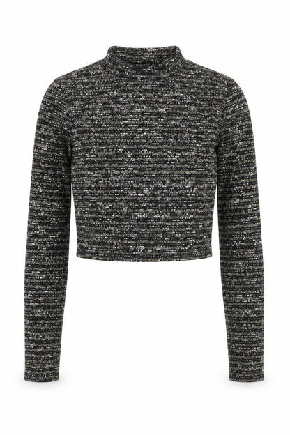Womens UK Size 6 Missguided Black Cropped Blouse