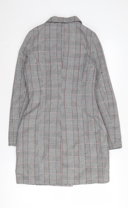 Missguided Women's Grey Plaid Suit Jacket Size 8