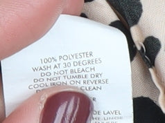 Nasty Gal Women's Beige Animal Print Cropped Blouse Size 12