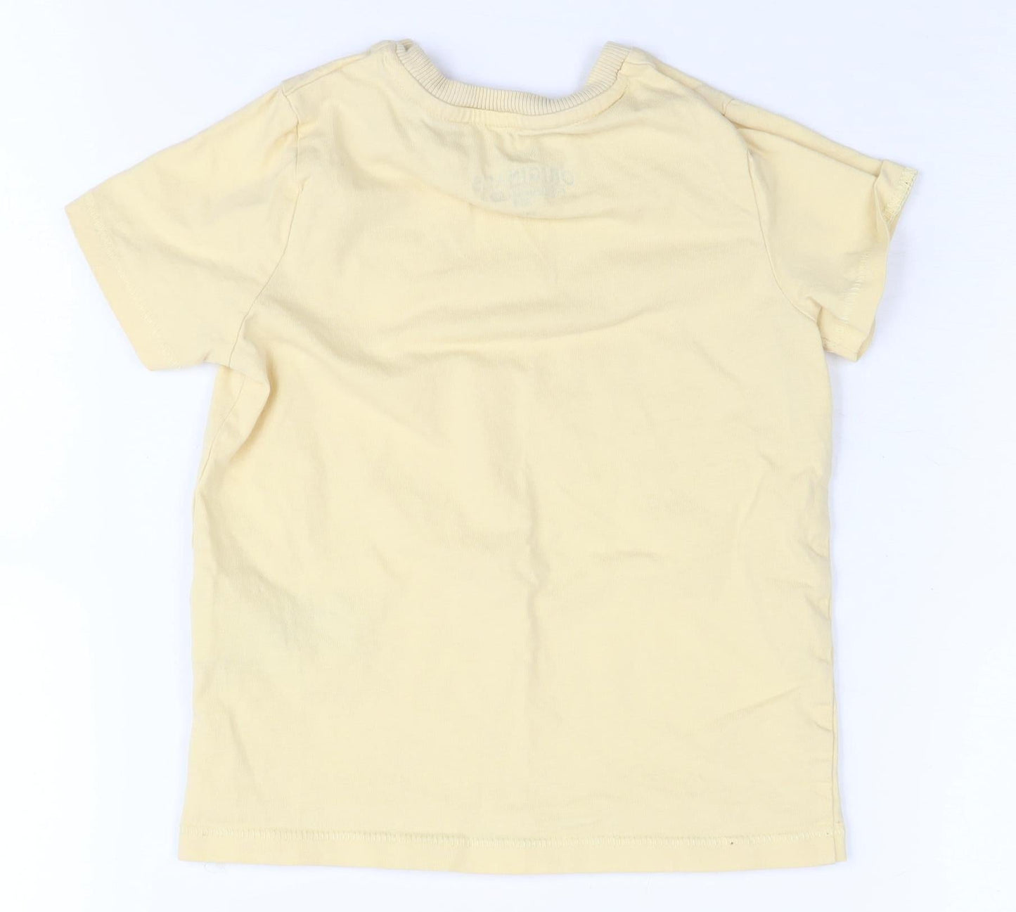Marks and Spencer Boys Beige Cotton T-Shirt 3-4 Years
