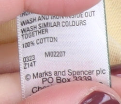 Marks and Spencer Boys Beige Cotton T-Shirt 3-4 Years
