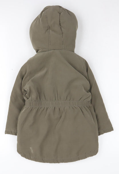 e-vie angel Girls Green Parka Coat 2 Years Hooded