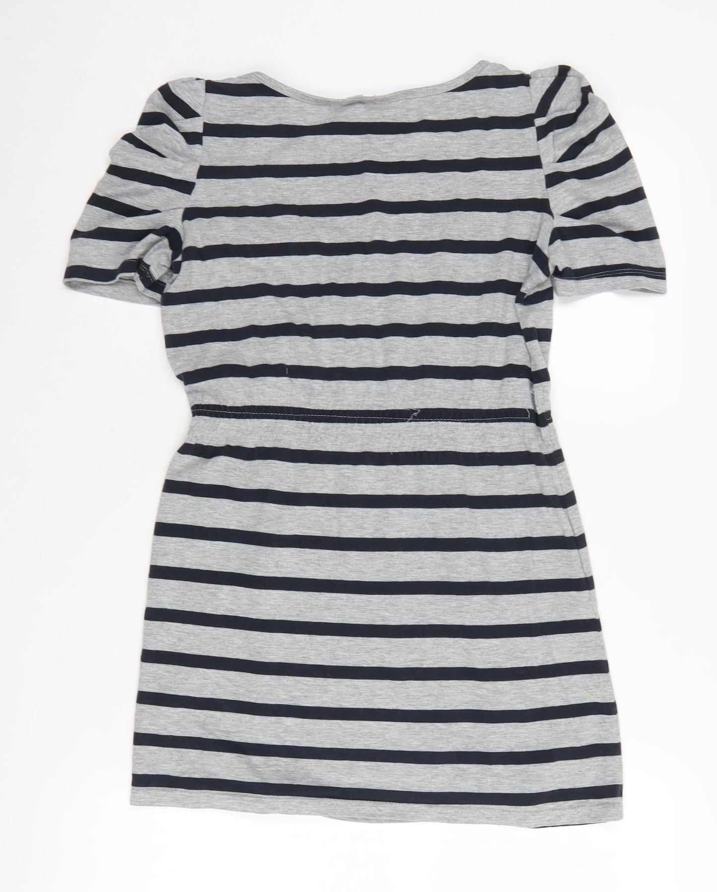 Next Women's Striped Mini Dress Grey Size 8