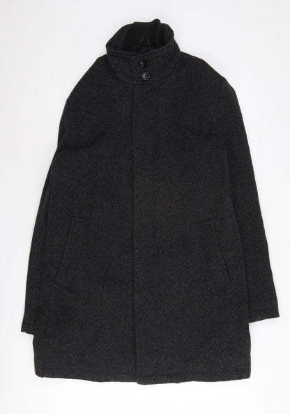 Mens UK Size M NEXT Black Overcoat