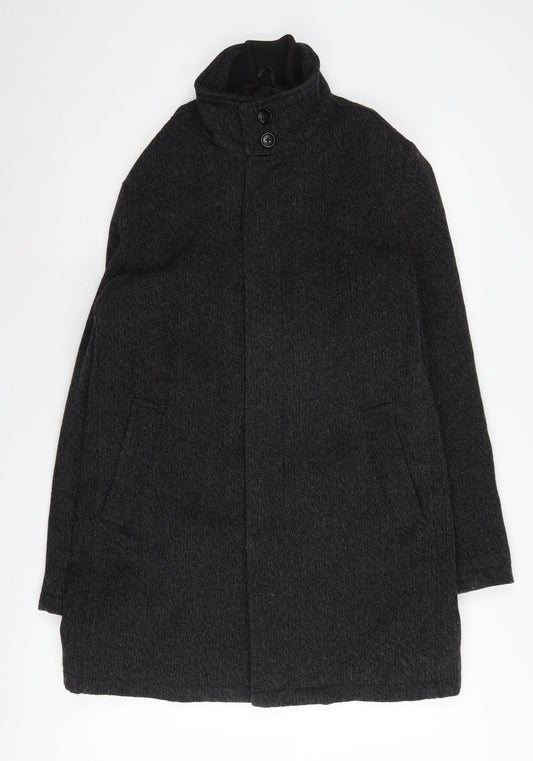 Mens UK Size M NEXT Black Overcoat