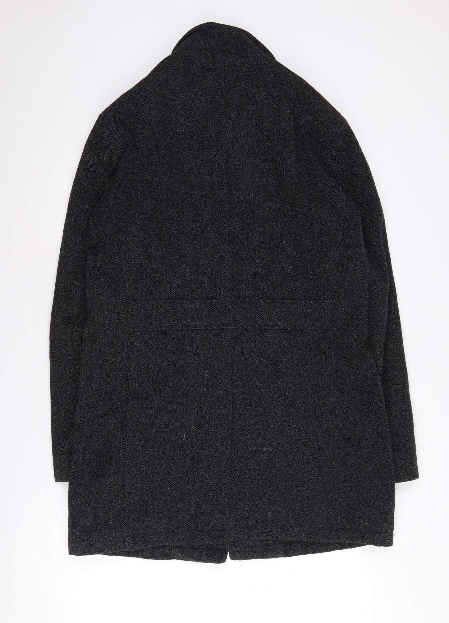 Mens UK Size M NEXT Black Overcoat