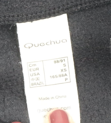 Quechua Black Unisex Fleece Sweatshirt XS
