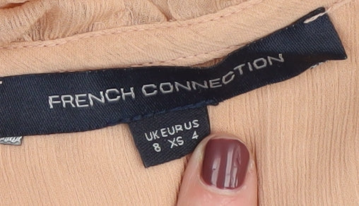 French Connection Women's Beige A-Line Midi Dress Size 8