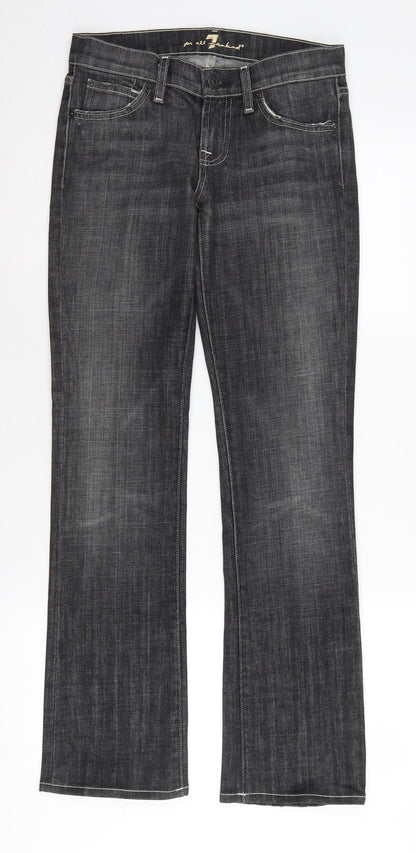 7 for All Mankind Women's Black Bootcut Jeans, Size 26