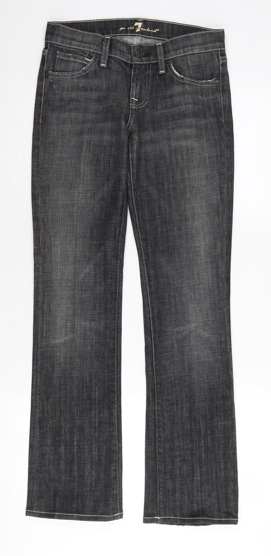 7 for All Mankind Women's Black Bootcut Jeans, Size 26