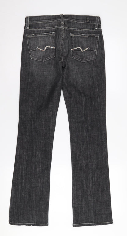 7 for All Mankind Women's Black Bootcut Jeans, Size 26