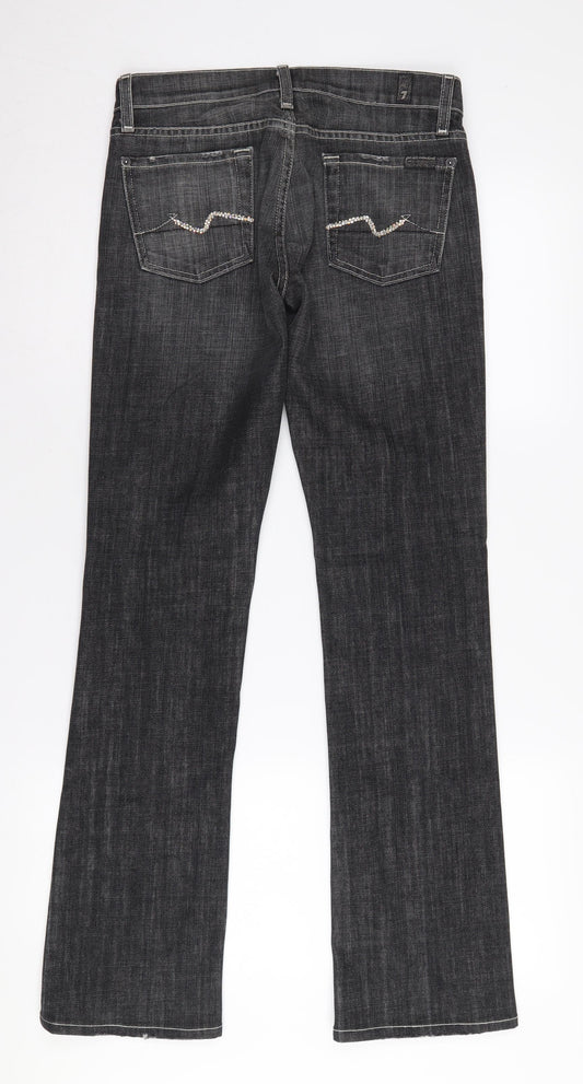 7 for All Mankind Women's Black Bootcut Jeans, Size 26